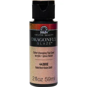 44381E Gold-Red-Violet Shift Dragonfly Glaze 2 oz.