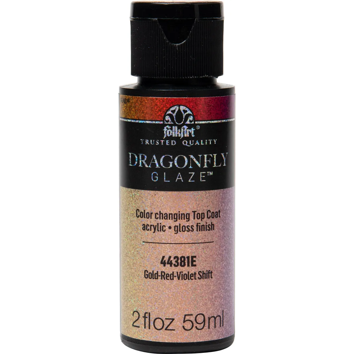 44381E Gold-Red-Violet Shift Dragonfly Glaze 2 oz.