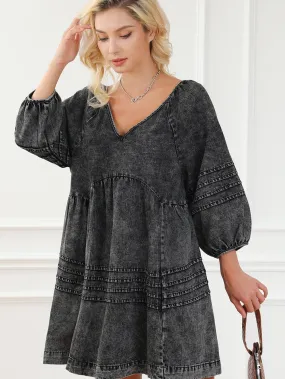 Acid Wash Mini Dress