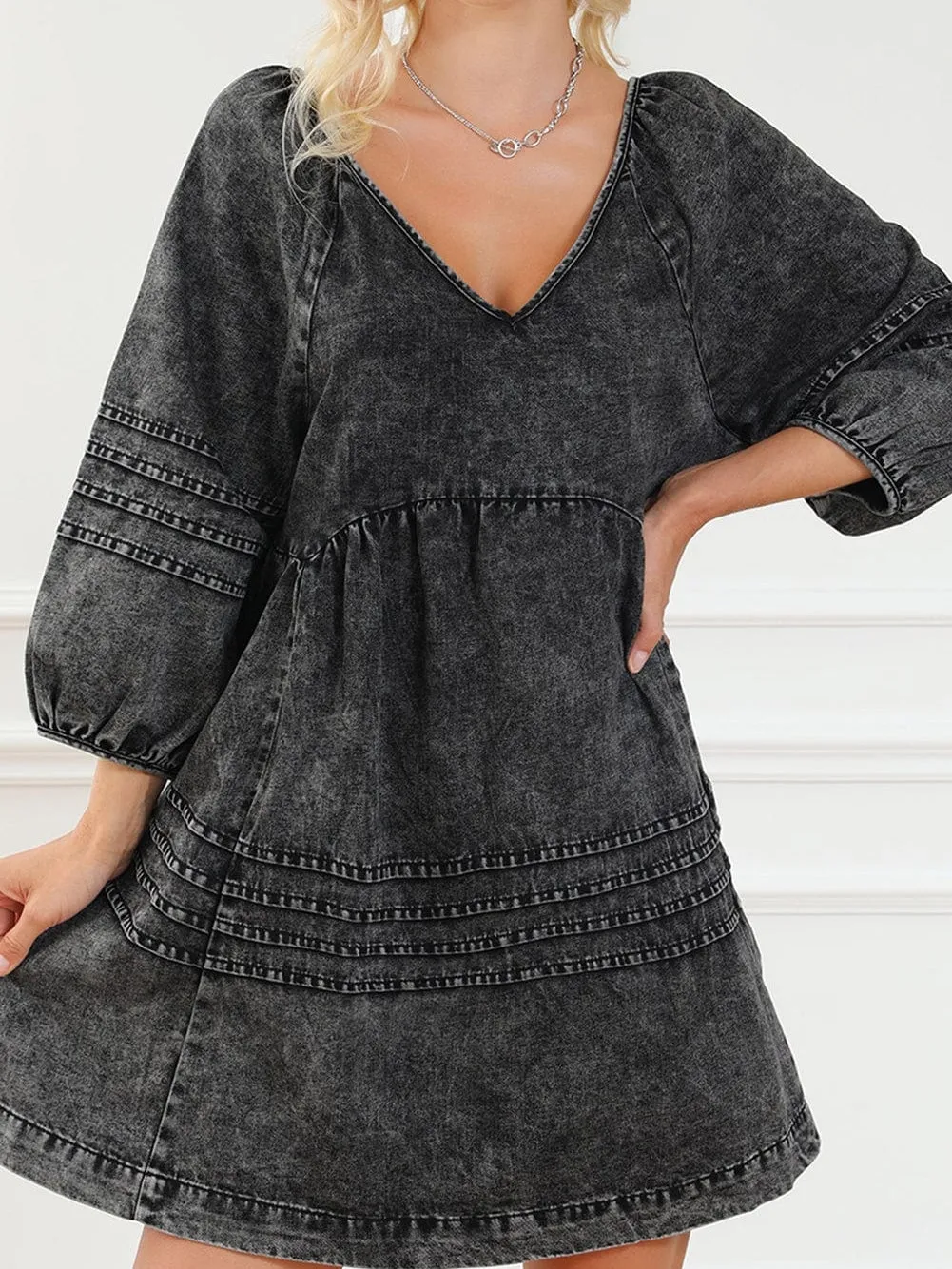 Acid Wash Mini Dress