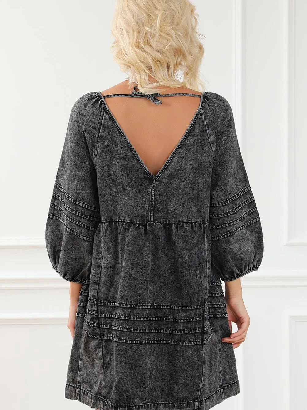 Acid Wash Mini Dress