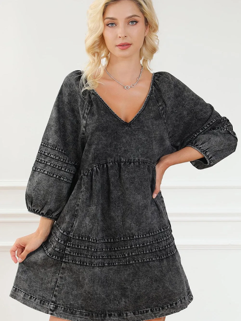 Acid Wash Mini Dress