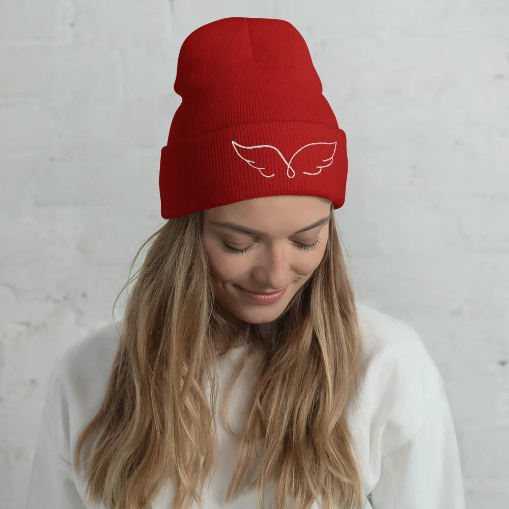 Angel Wings Design Beanie  Stylish and Cozy Headwear, lioness-love