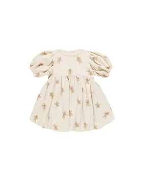 Baby Girls Dresses | Waffle Babydoll Dress- Gingerbread | Quincy Mae