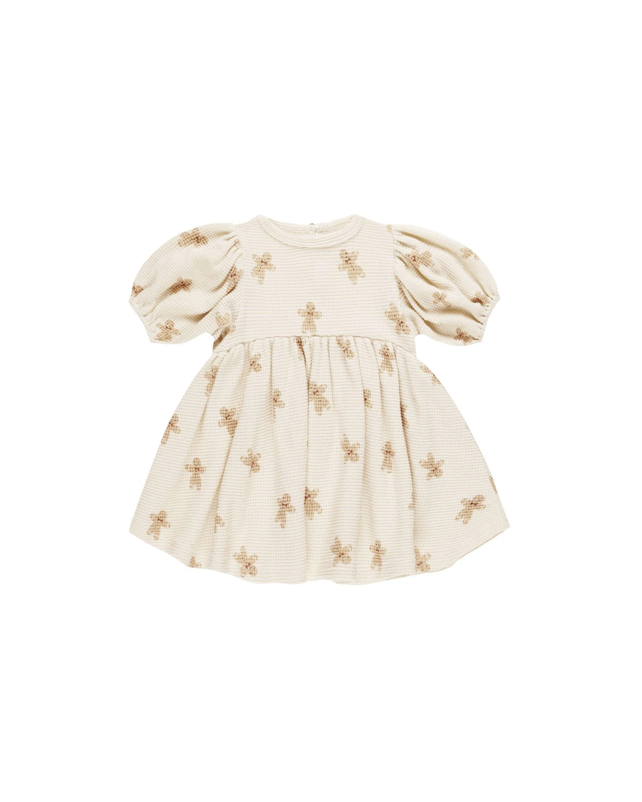 Baby Girls Dresses | Waffle Babydoll Dress- Gingerbread | Quincy Mae