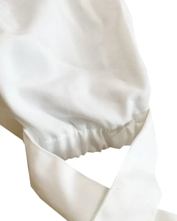 Bandana Style Kitchen Head Wrap in White