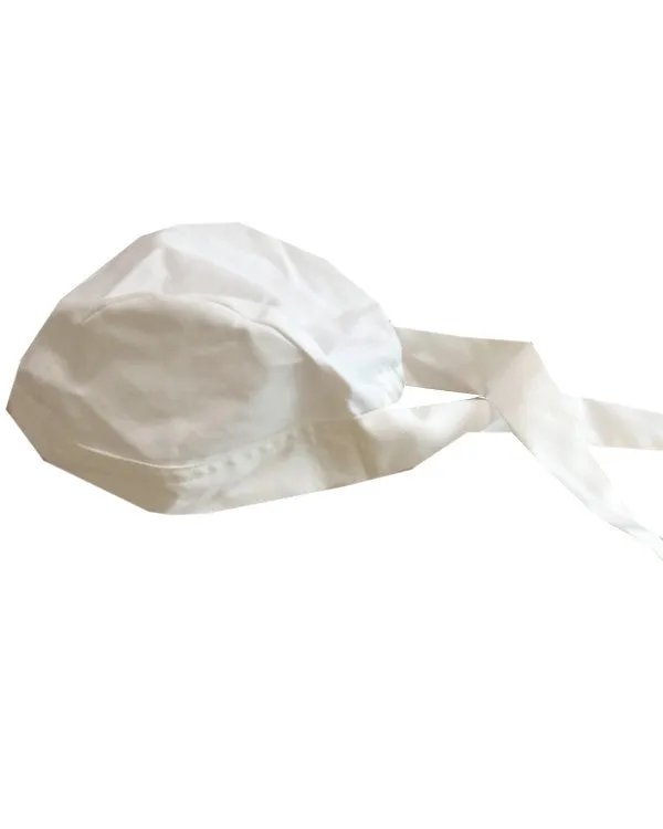 Bandana Style Kitchen Head Wrap in White