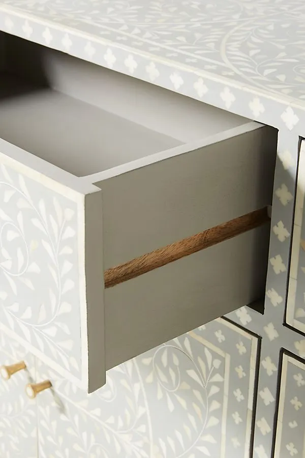 Bone Inlay Scroll Vine Buffet Grey
