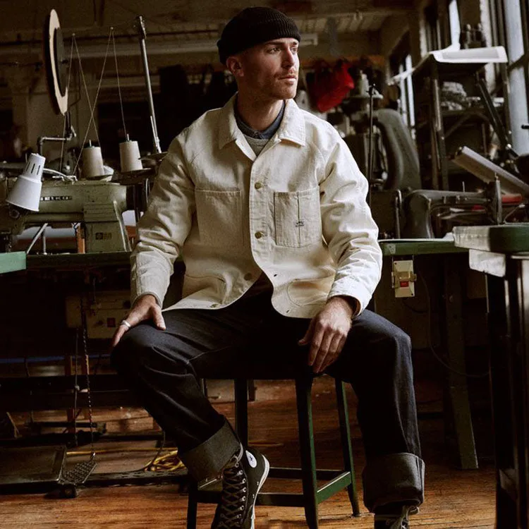 Casual Tooling French Retro Hunting Denim Slim Men's Coat