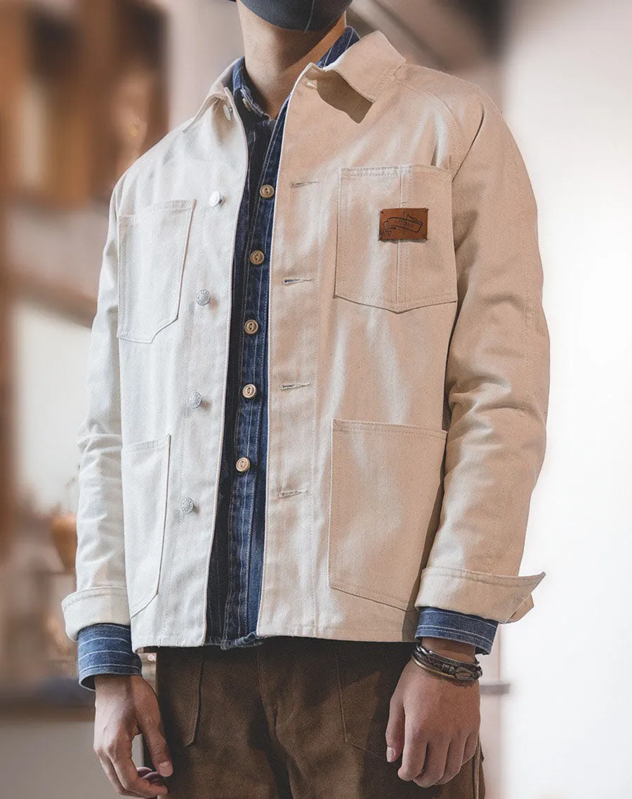 Casual Tooling French Retro Hunting Denim Slim Men's Coat