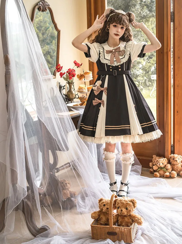 Chocolate Dress Retro Girly Lolita