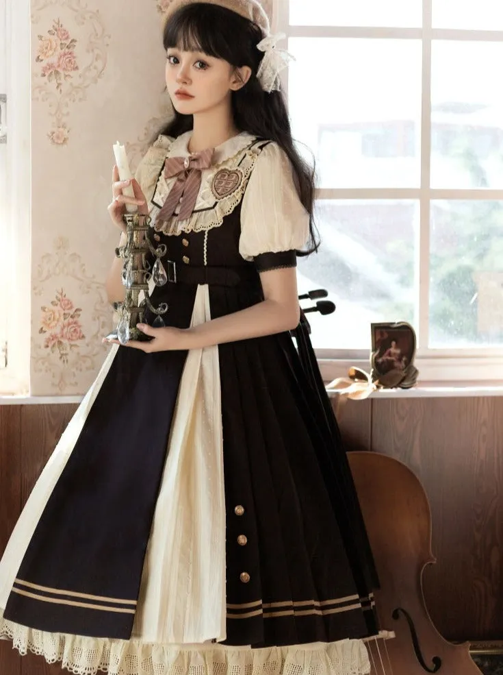 Chocolate Dress Retro Girly Lolita