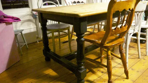 Custom listing for Katrina Refectory dining table and 4 chairs in Miss Mustard Seed Milk Paint
