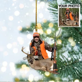 Custom Photo Deer Hunting Acrylic Ornament for Hunting Lovers, Hunting Ornament