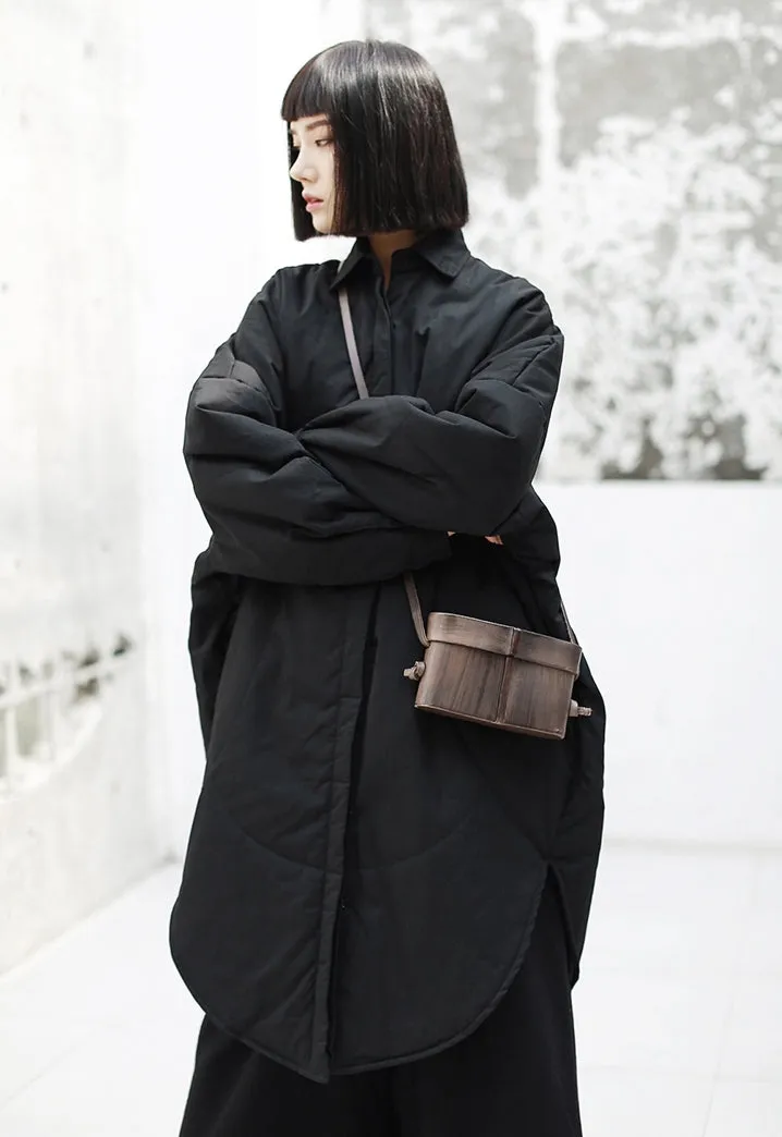 Dark Wind Japanese Loose Shirt Dress Mid-Length Cotton Coat Kimono Jacket