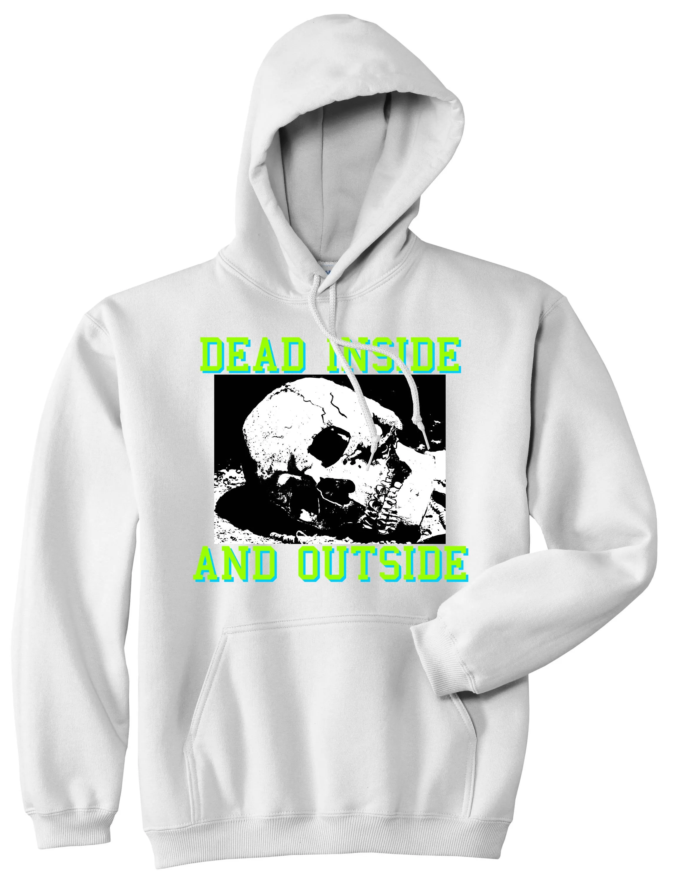 Dead Inside And Outside Sad Skull Mens Pullover Hoodie Sweatshirt