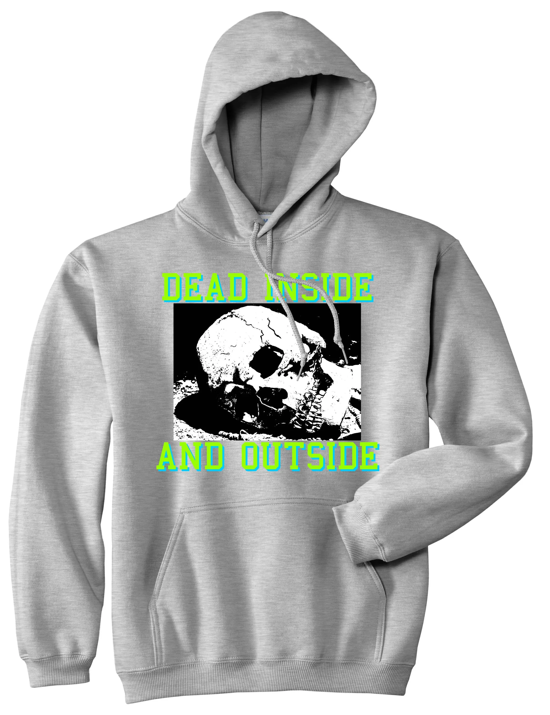 Dead Inside And Outside Sad Skull Mens Pullover Hoodie Sweatshirt