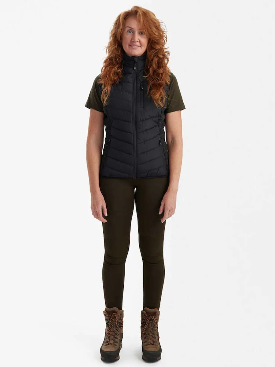 DEERHUNTER Lady Caroline Padded Waistcoat with Knit - Black
