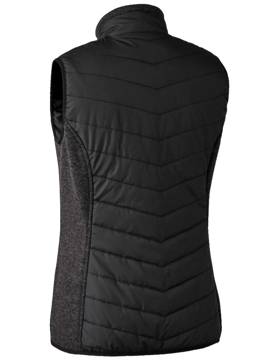 DEERHUNTER Lady Caroline Padded Waistcoat with Knit - Black