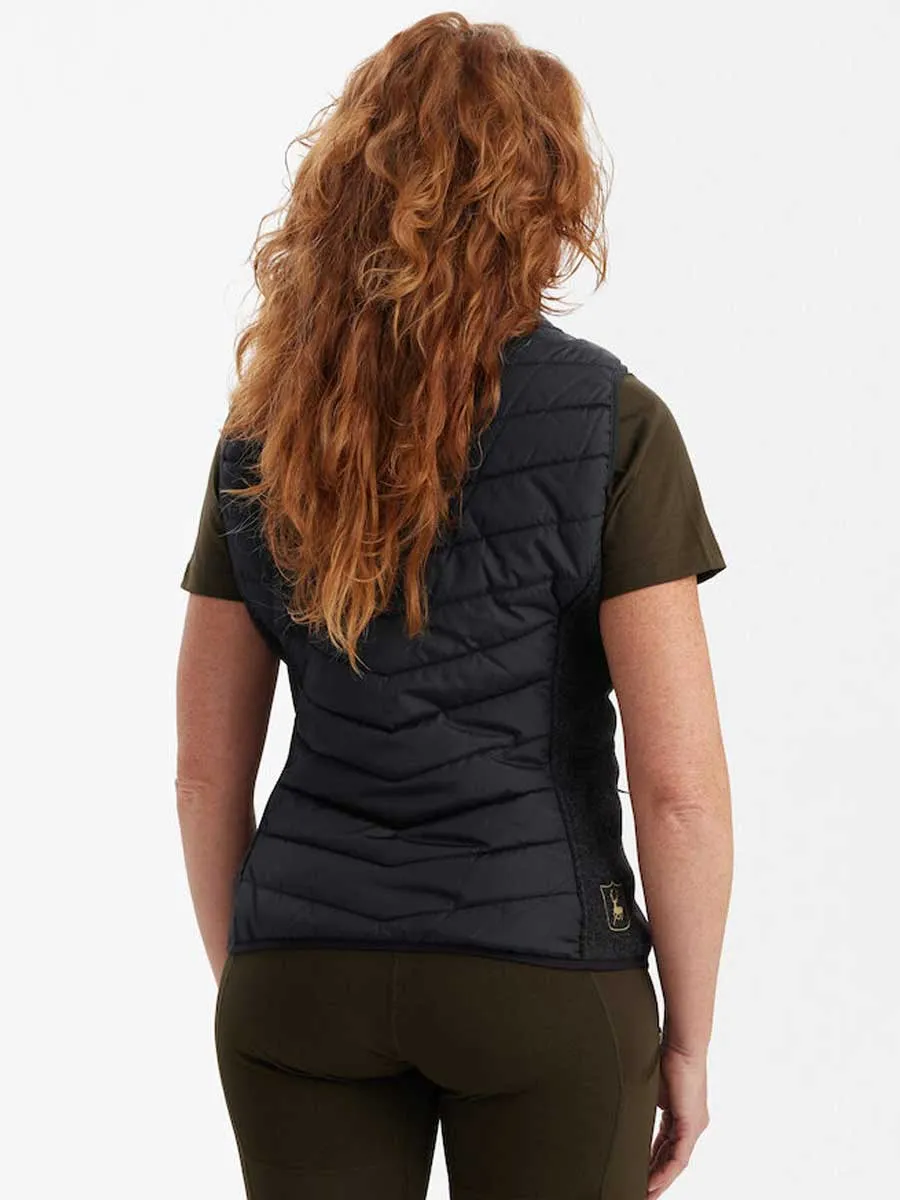 DEERHUNTER Lady Caroline Padded Waistcoat with Knit - Black