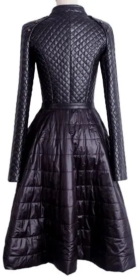 Detachable Quilted Dress-Coat