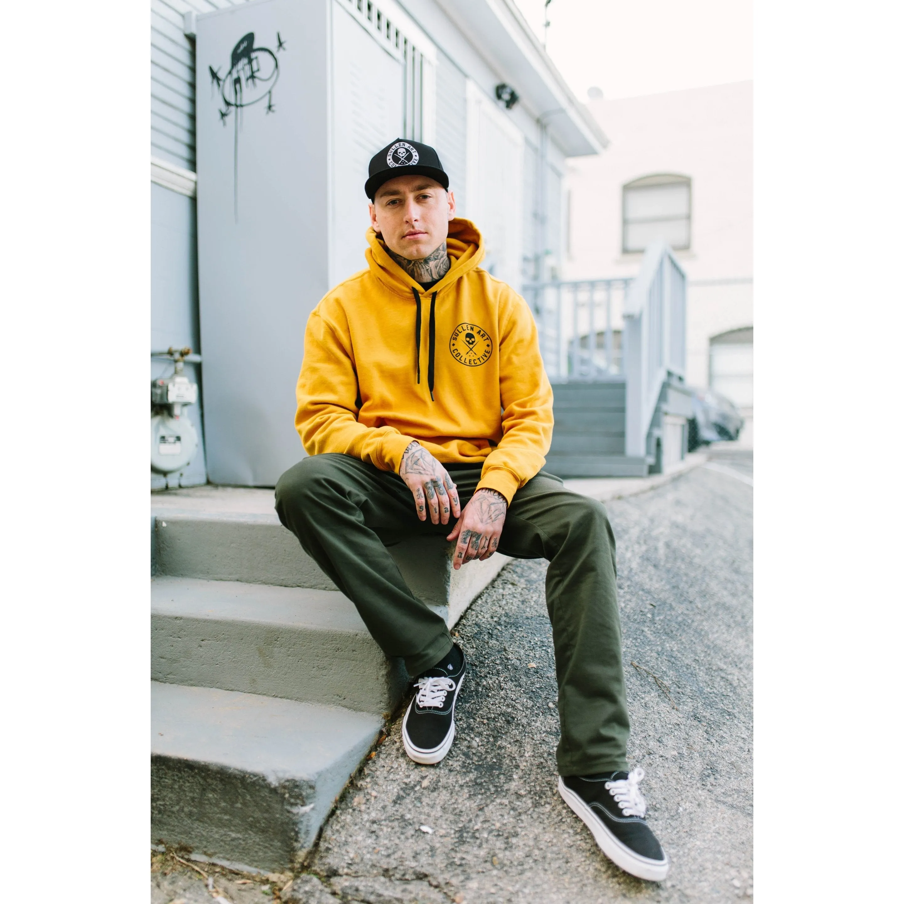 Ever Mustard Mens Pullover Hoodie