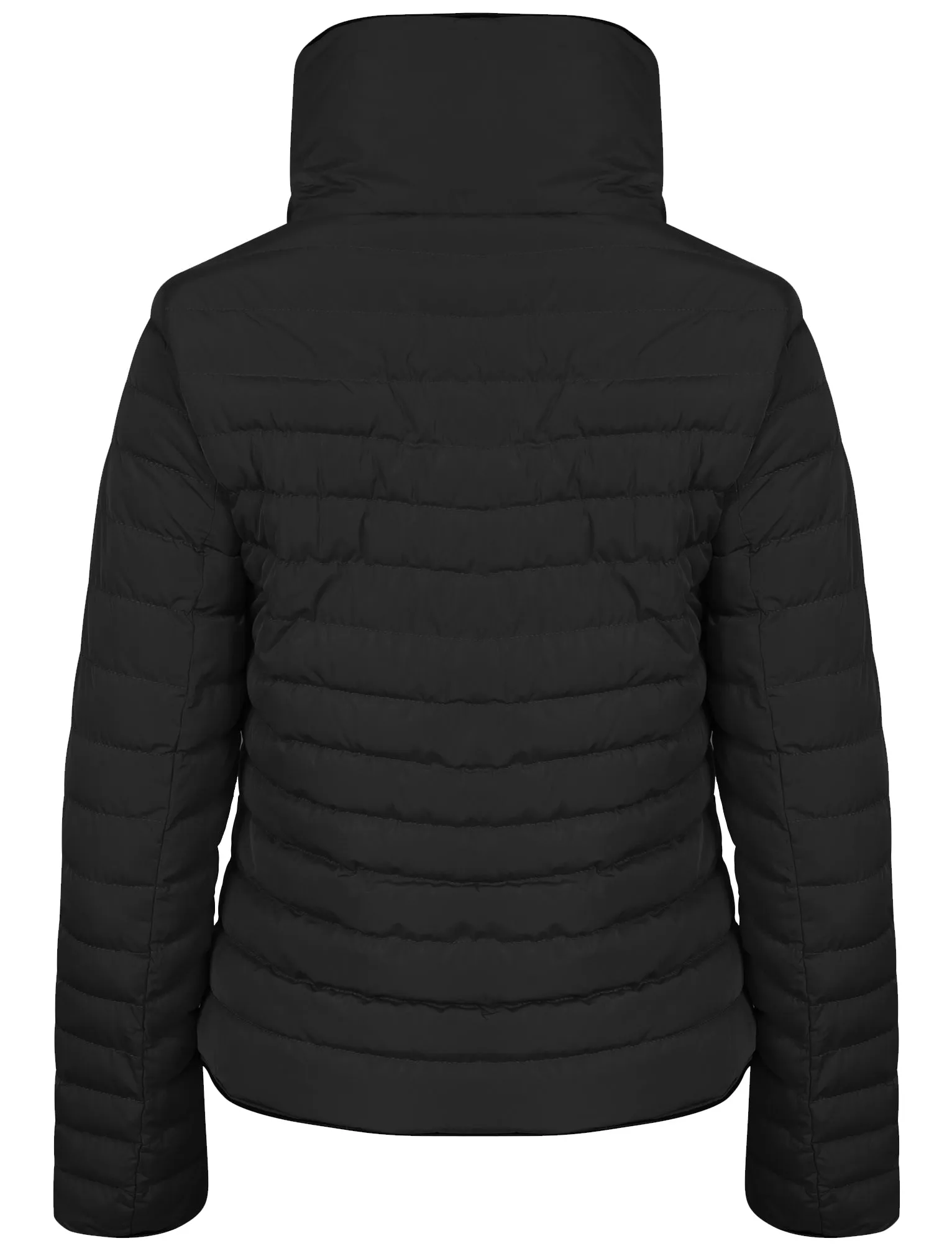 Honey Funnel Neck Quilted Jacket in Black - Tokyo Laundry