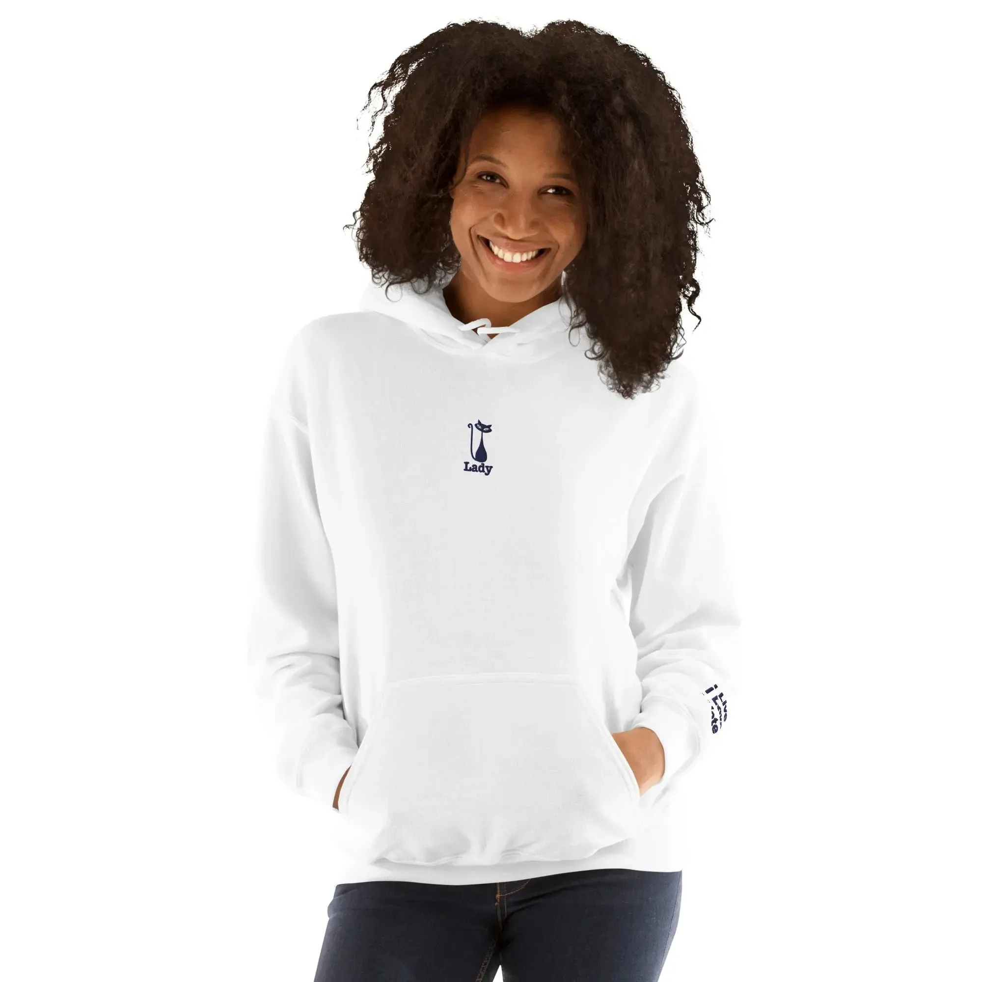 hoodie "Cat Lady" - "I Live, I Love, I Vote"
