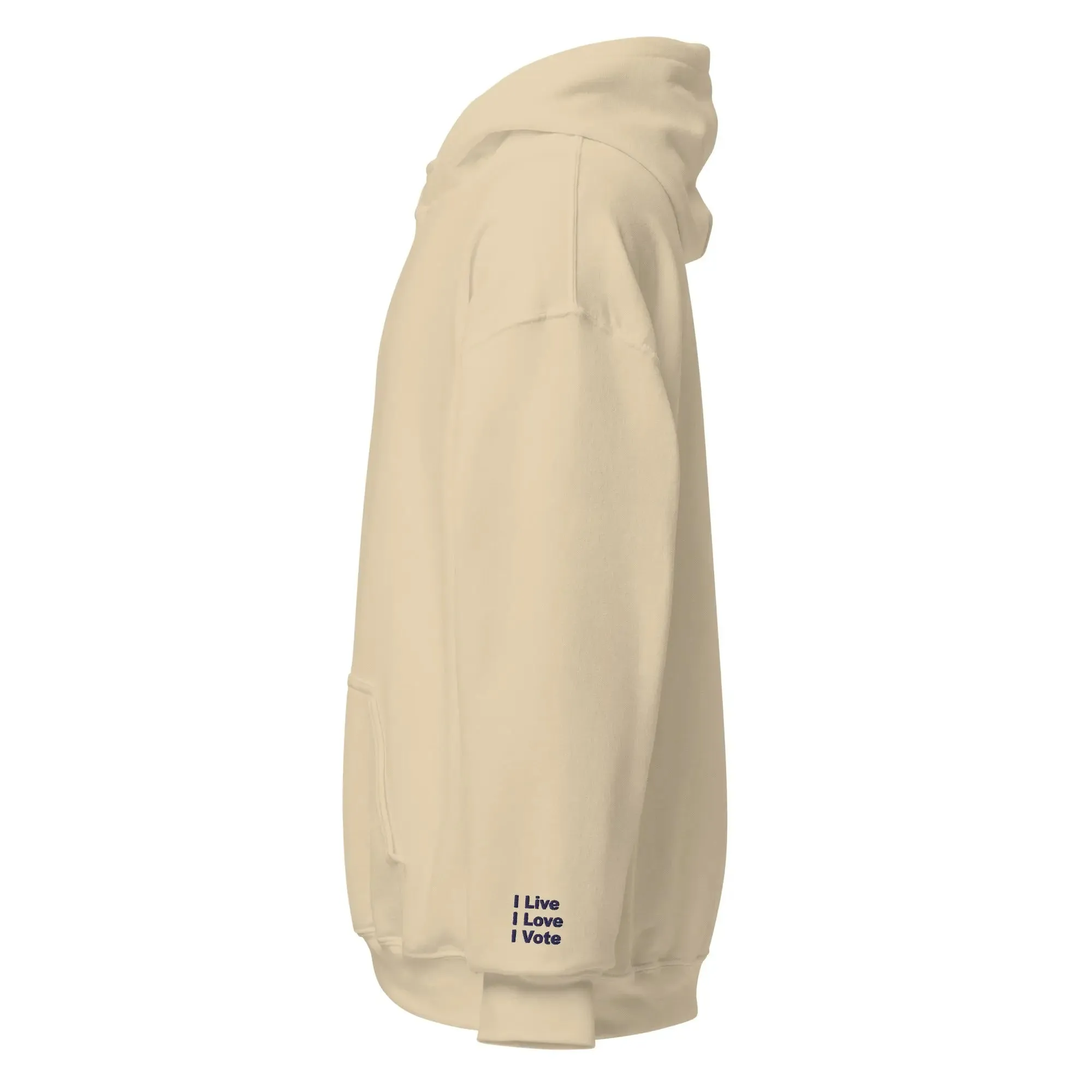 hoodie "Cat Lady" - "I Live, I Love, I Vote"