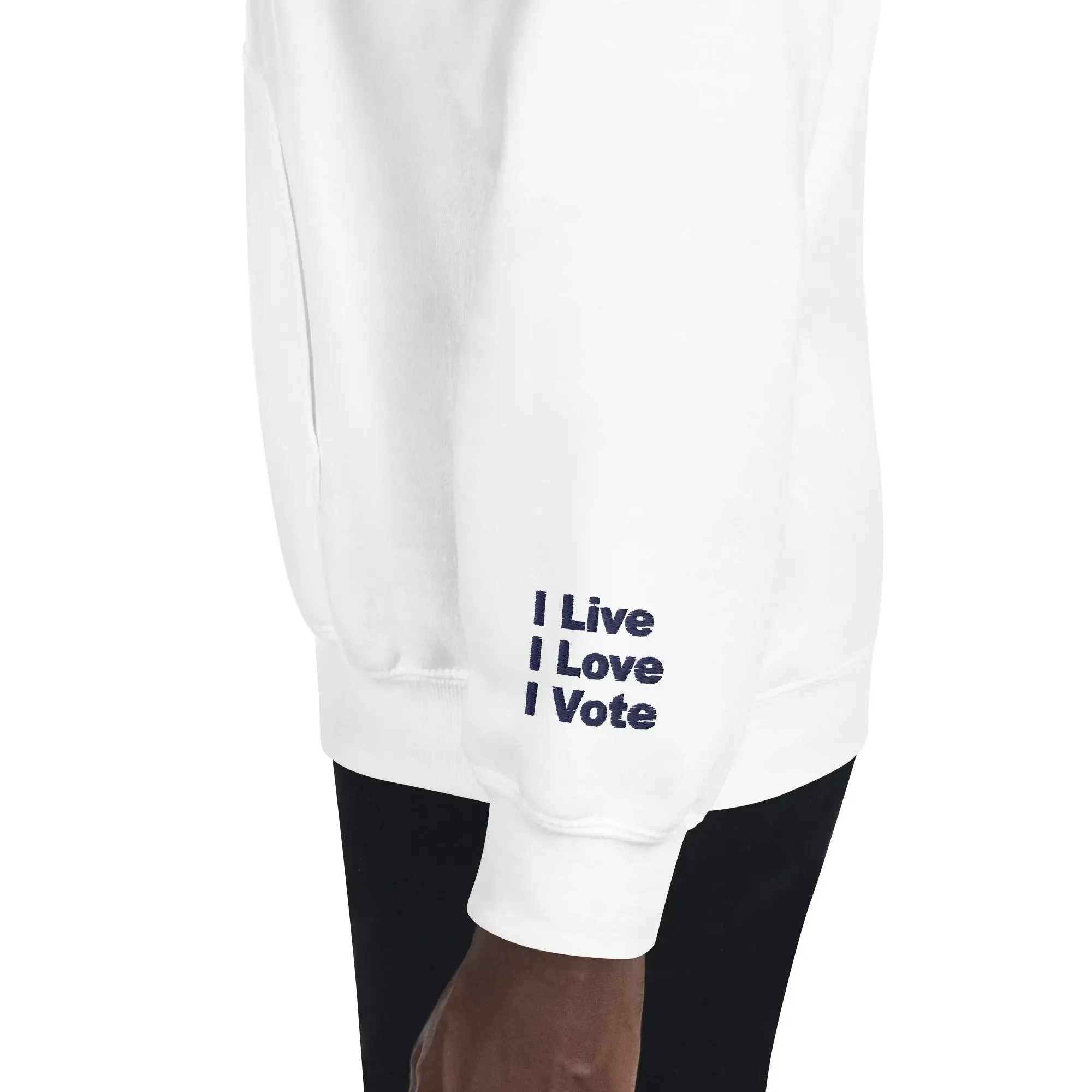 hoodie "Cat Lady" - "I Live, I Love, I Vote"
