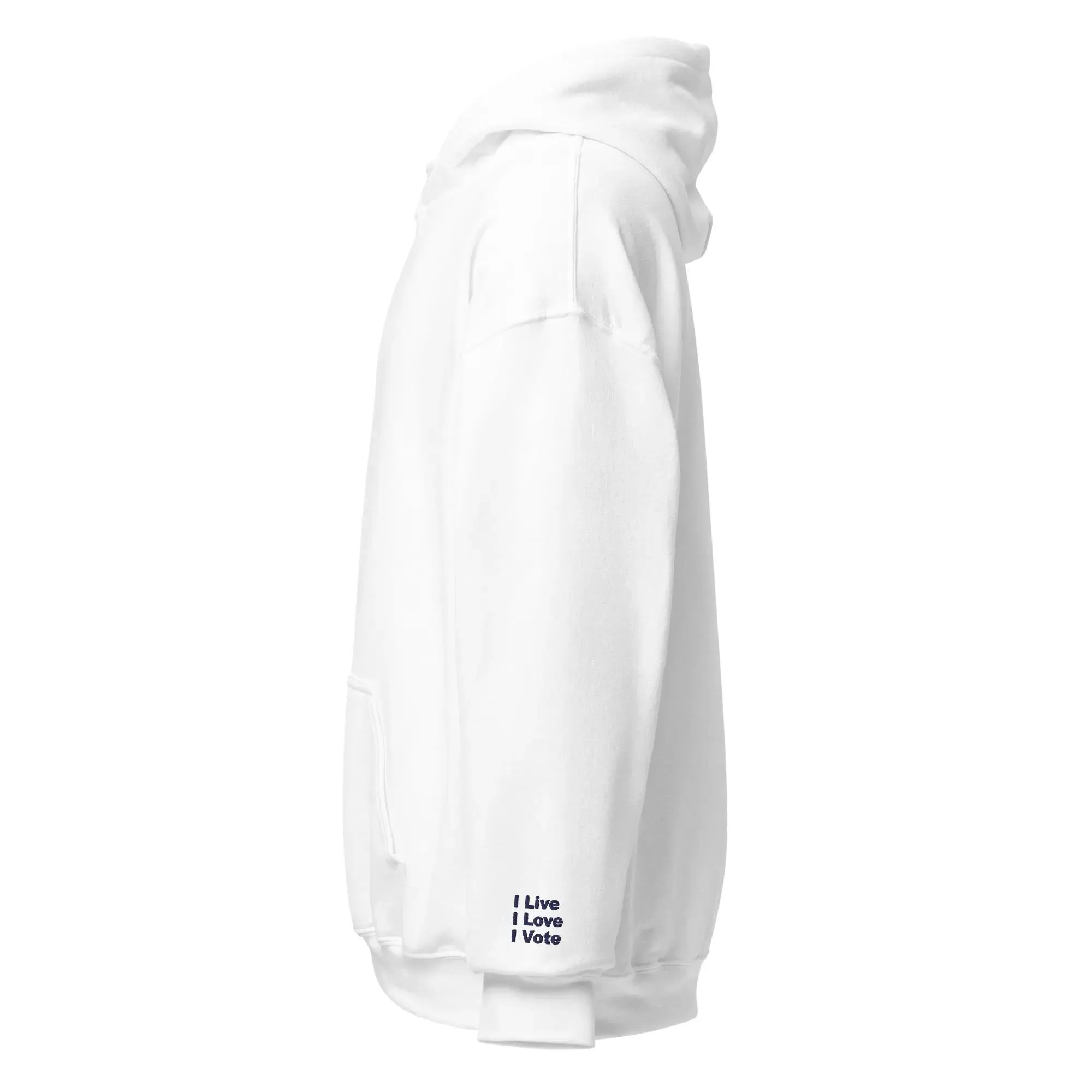 hoodie "Cat Lady" - "I Live, I Love, I Vote"
