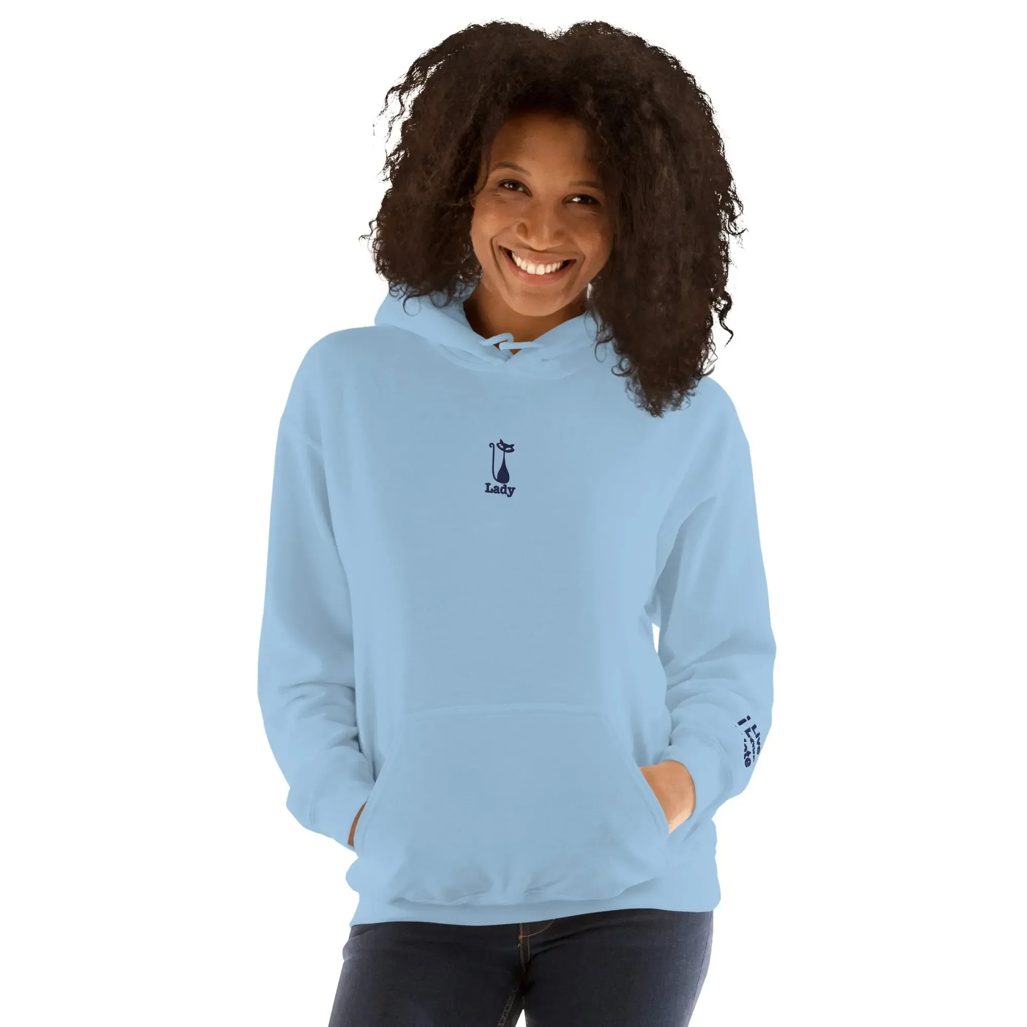 hoodie "Cat Lady" - "I Live, I Love, I Vote"