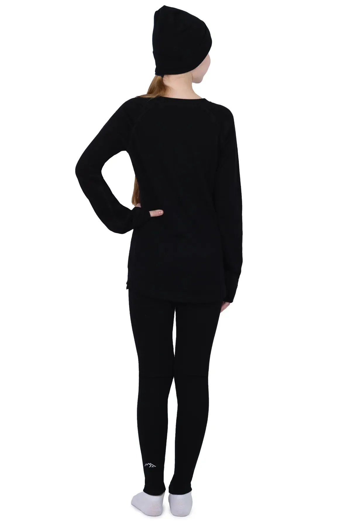 Kid's Black Set   Black Beanie