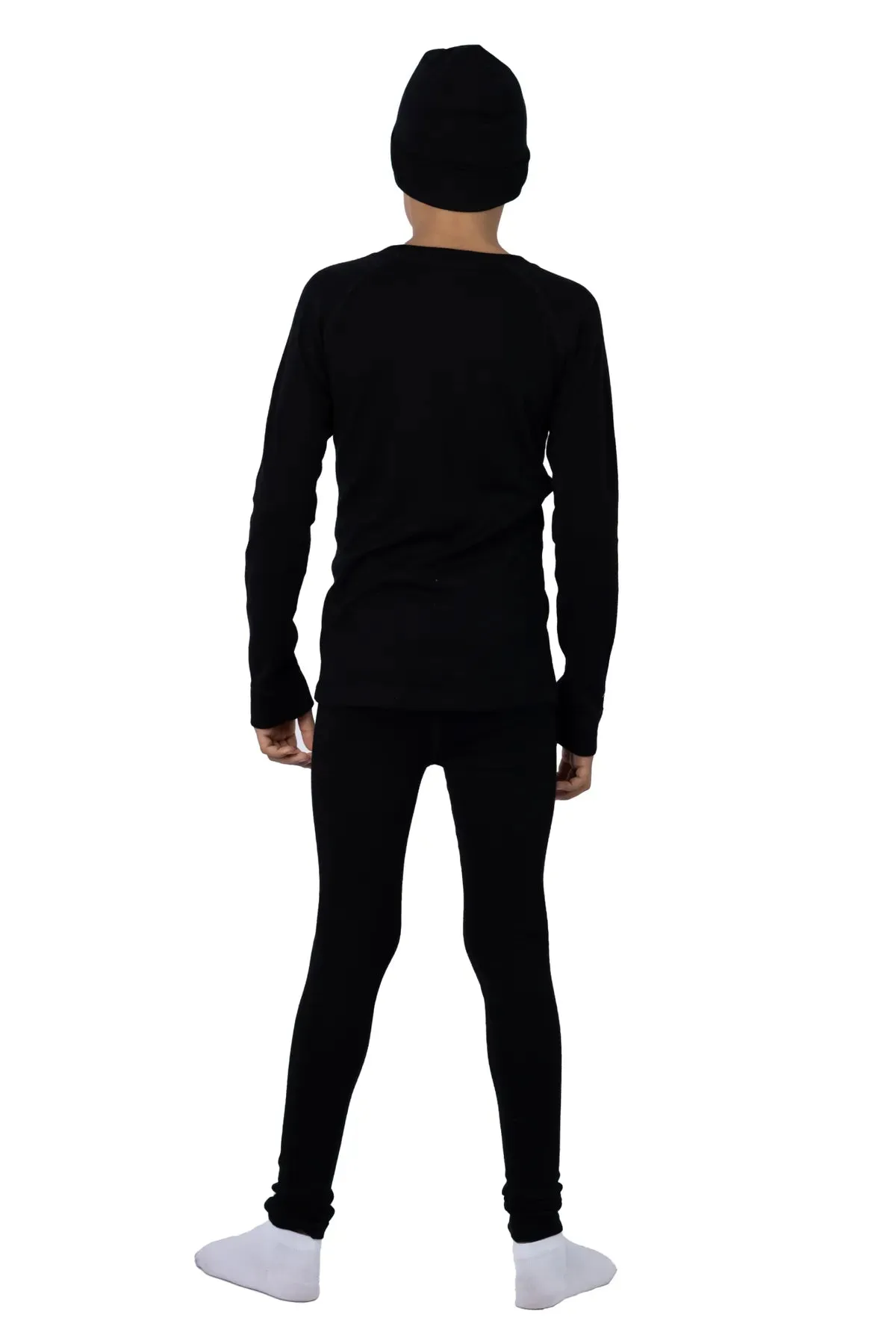 Kid's Black Set   Black Beanie