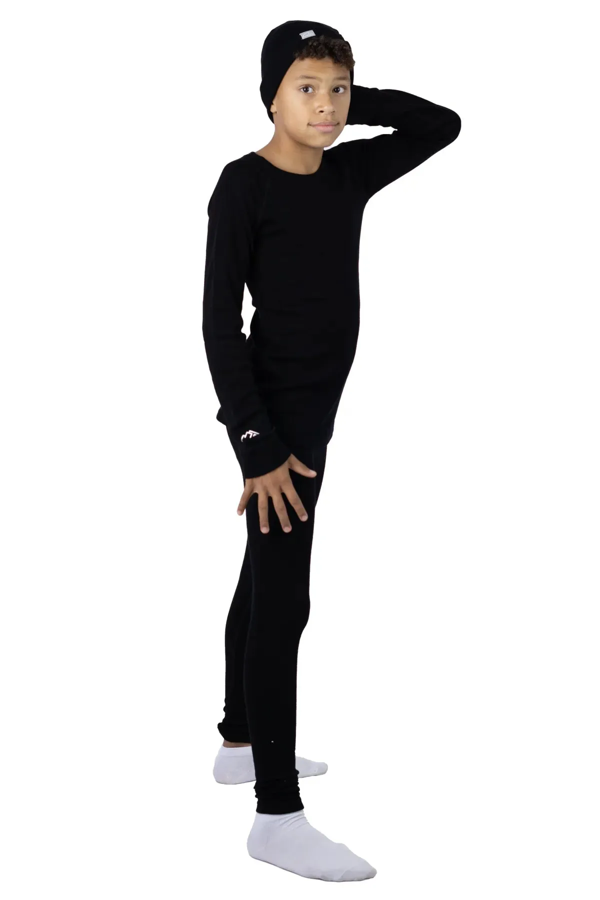 Kid's Black Set   Black Beanie