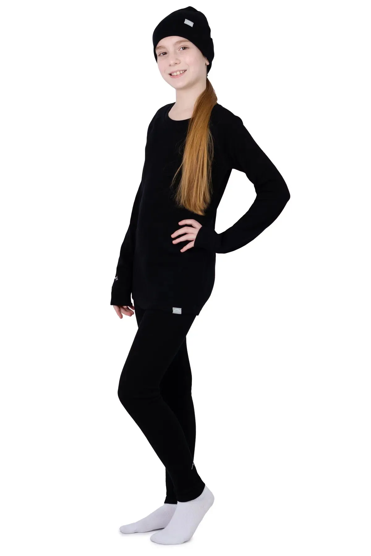 Kid's Black Set   Black Beanie