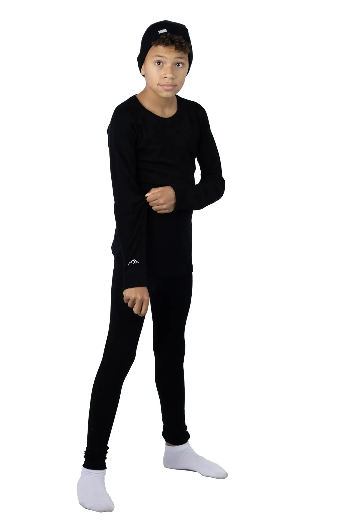 Kid's Black Set   Black Beanie