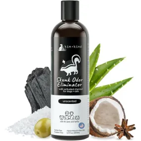 kin kind Skunk Odor Eliminator Unscented Shampoo for Dogs & Cats (12 oz)