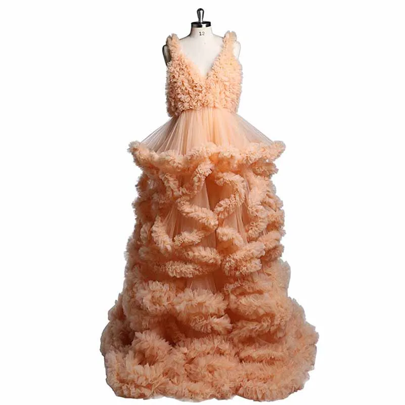Long pleated dresses ladies photo shoot custom maternity dresses