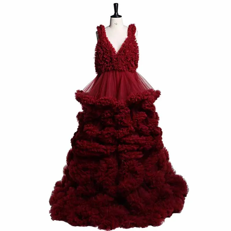 Long pleated dresses ladies photo shoot custom maternity dresses