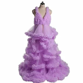 Long pleated dresses ladies photo shoot custom maternity dresses
