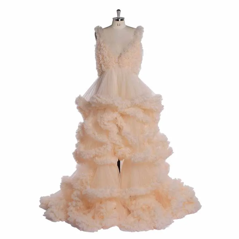 Long pleated dresses ladies photo shoot custom maternity dresses