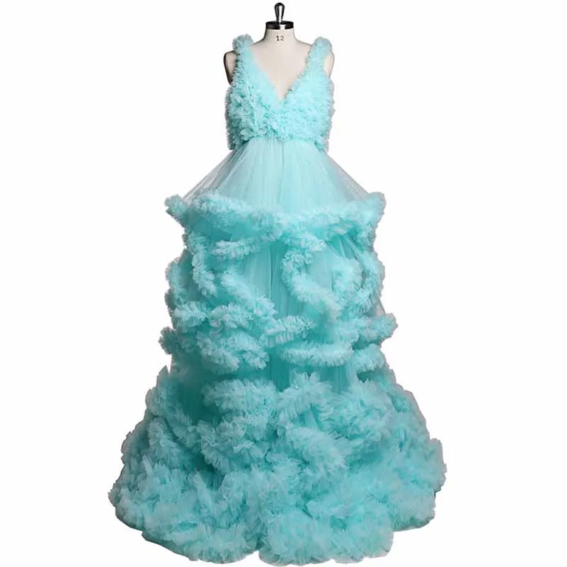 Long pleated dresses ladies photo shoot custom maternity dresses