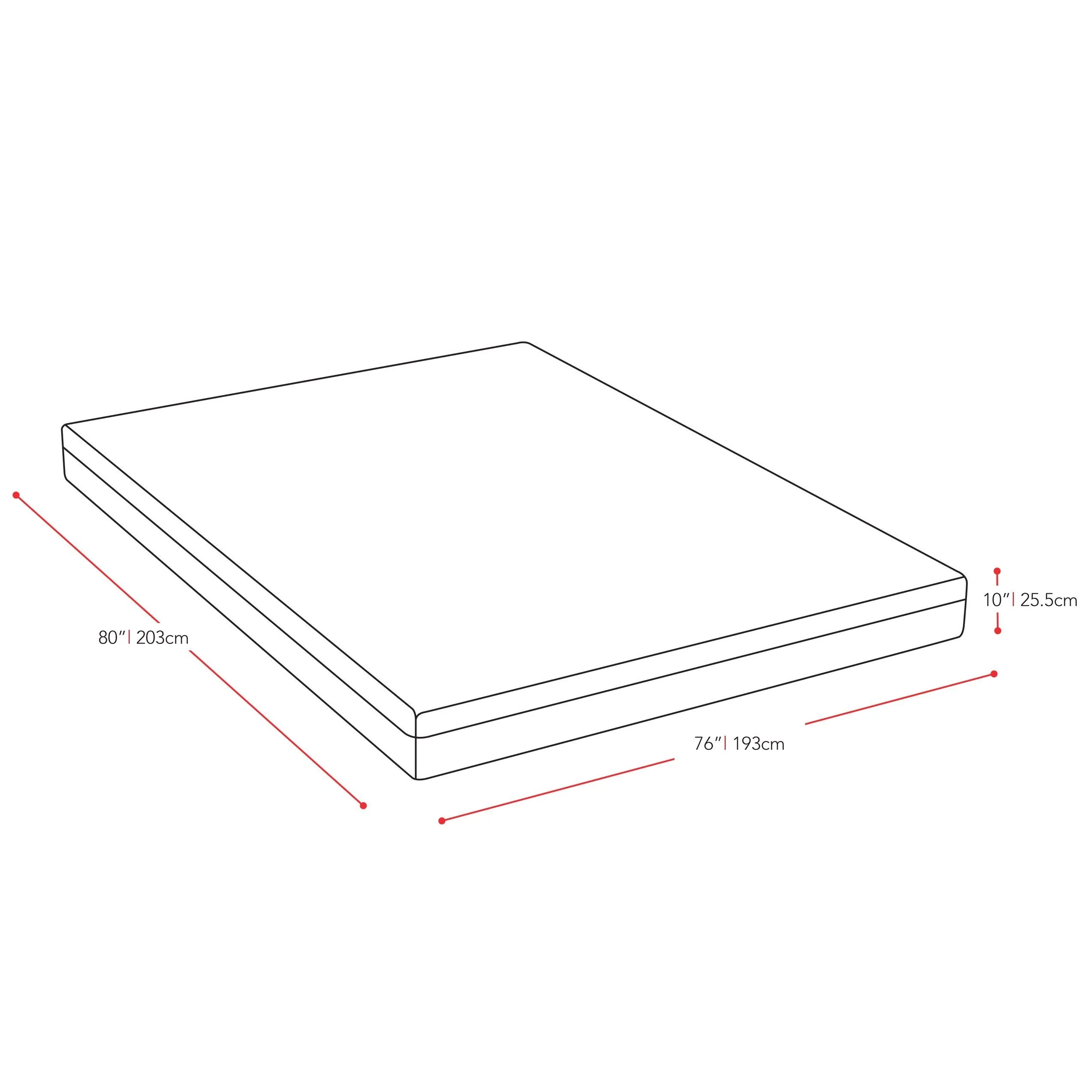 Memory Foam Mattress, King 10"