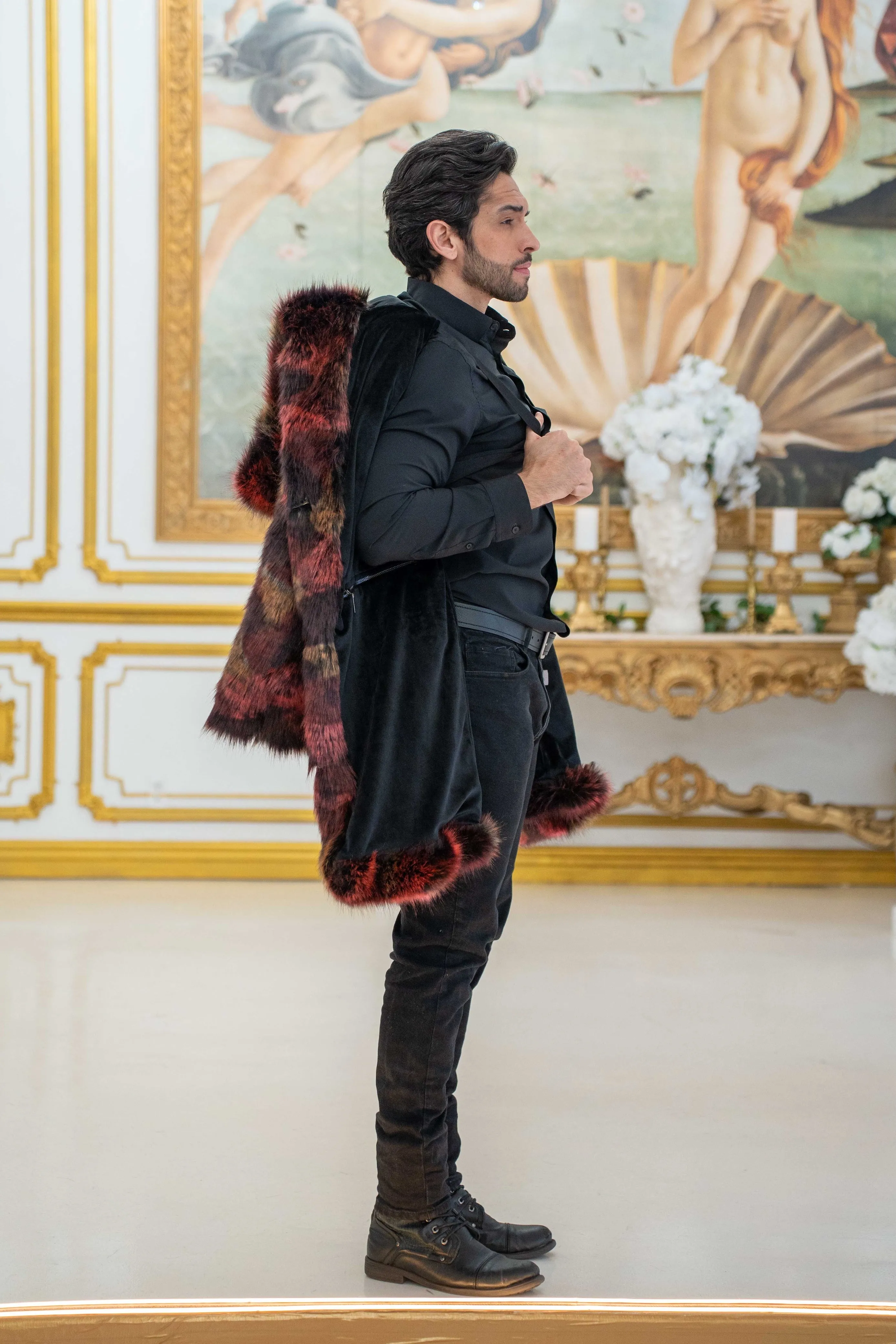 Men's Short Playa Coat in "Crimson Bear" STOCK