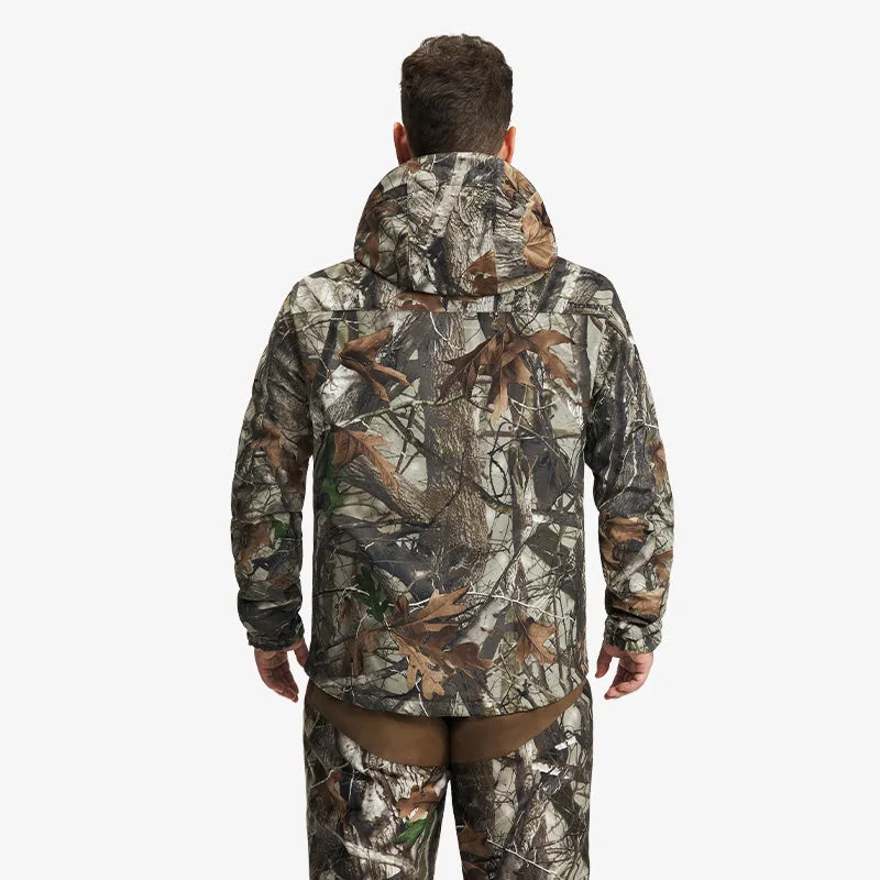 Men's Soft Shell Heated Jacket Coat with Detachable Hood and Battery Pack Size S-XXXL