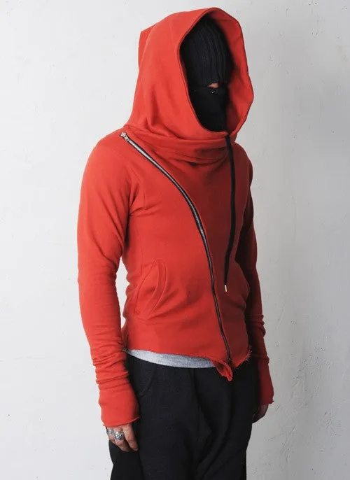 Men's Urban Apostle Asymmetric Zipup Hood Jacket Streetwear