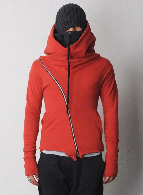 Men's Urban Apostle Asymmetric Zipup Hood Jacket Streetwear