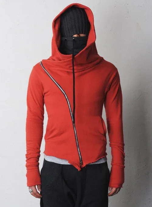 Men's Urban Apostle Asymmetric Zipup Hood Jacket Streetwear