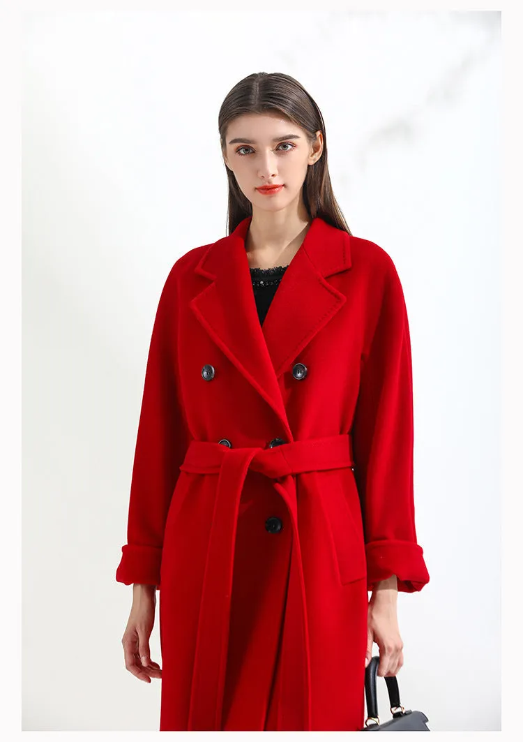 mid-length woolen coat